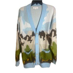 PacSun Cardigan Size Large Unisex Men Or Women Camouflage Sweater Top